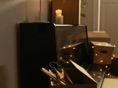 A calm room with soft lighting suitable for yoga.